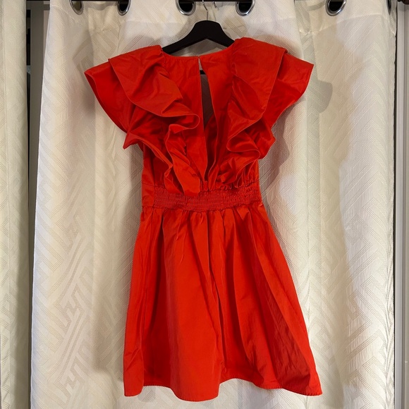 ❤️‍🔥 Fiery Red Ruffle Sleeve Mini Dress 💃 - Picture 6 of 7